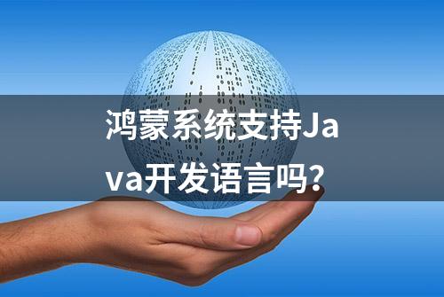 鸿蒙系统支持Java开发语言吗？