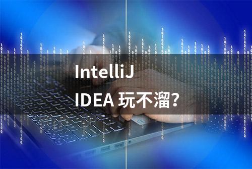 IntelliJ IDEA 玩不溜？