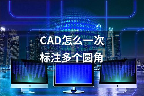 CAD怎么一次标注多个圆角