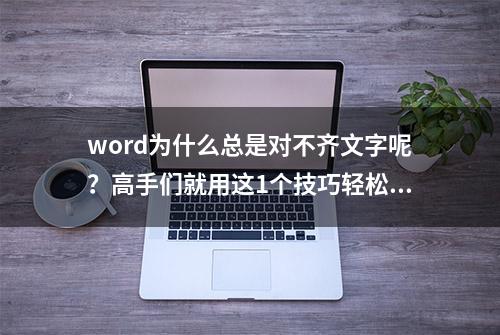 word为什么总是对不齐文字呢？高手们就用这1个技巧轻松搞定