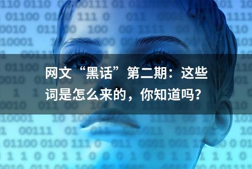 网文“黑话”第二期：这些词是怎么来的，你知道吗？