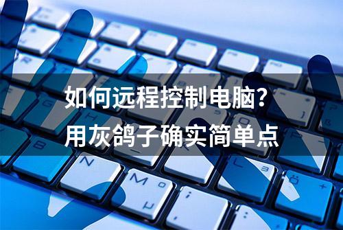 如何远程控制电脑？用灰鸽子确实简单点