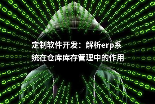 定制软件开发：解析erp系统在仓库库存管理中的作用