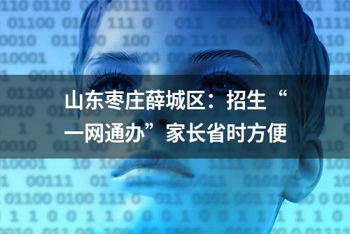 山东枣庄薛城区：招生“一网通办”家长省时方便