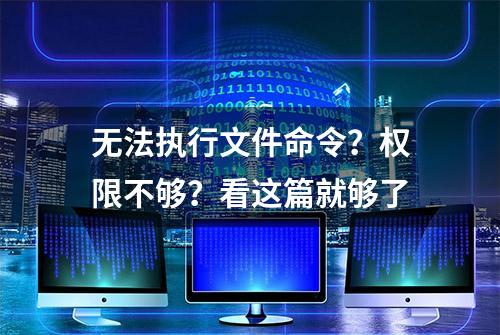 无法执行文件命令？权限不够？看这篇就够了