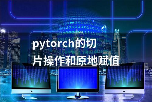 pytorch的切片操作和原地赋值