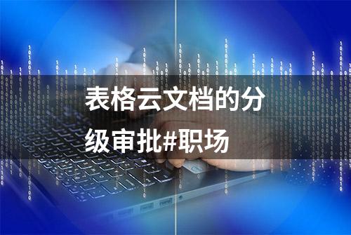 表格云文档的分级审批#职场