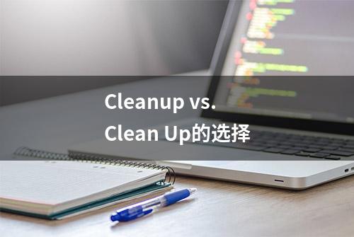 Cleanup vs. Clean Up的选择