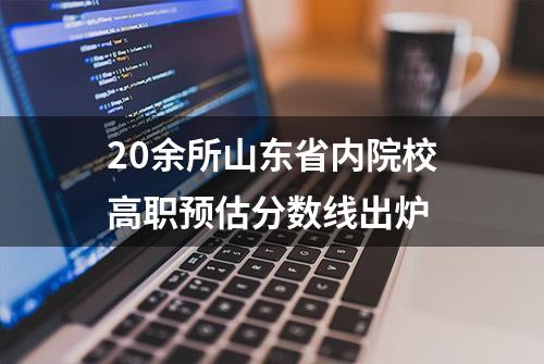 20余所山东省内院校高职预估分数线出炉