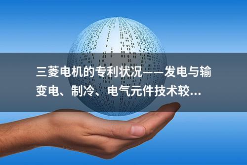 三菱电机的专利状况——发电与输变电、制冷、电气元件技术较强