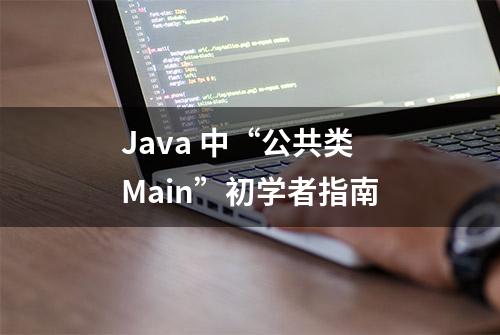 Java 中“公共类 Main”初学者指南