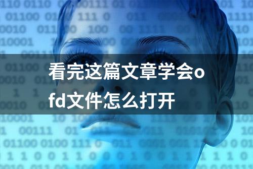 看完这篇文章学会ofd文件怎么打开