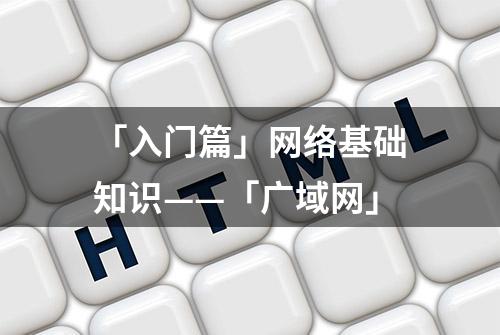 「入门篇」网络基础知识——「广域网」