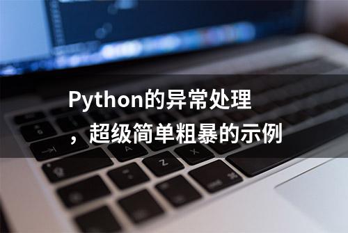 Python的异常处理，超级简单粗暴的示例