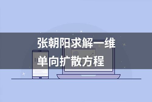 张朝阳求解一维单向扩散方程