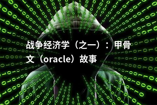 战争经济学（之一）：甲骨文（oracle）故事