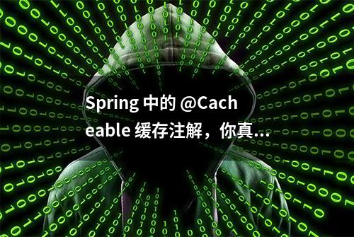 Spring 中的 @Cacheable 缓存注解，你真的了解吗？