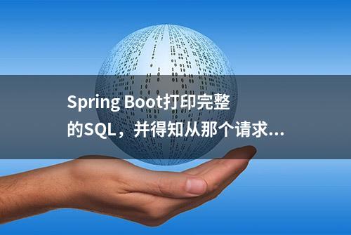 Spring Boot打印完整的SQL，并得知从那个请求过来的