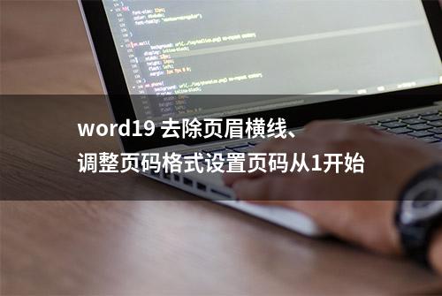 word19 去除页眉横线、调整页码格式设置页码从1开始