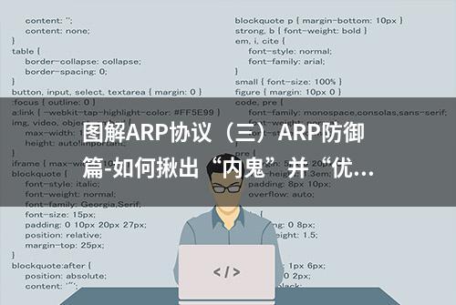 图解ARP协议（三）ARP防御篇-如何揪出“内鬼”并“优雅的还手”