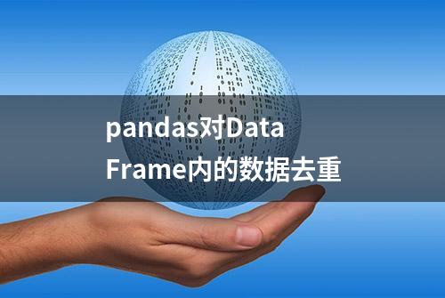 pandas对DataFrame内的数据去重