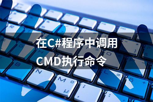 在C#程序中调用CMD执行命令