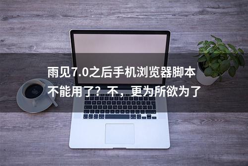 雨见7.0之后手机浏览器脚本不能用了？不，更为所欲为了