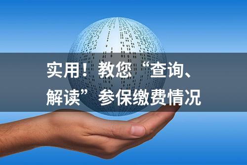 实用！教您“查询、解读”参保缴费情况