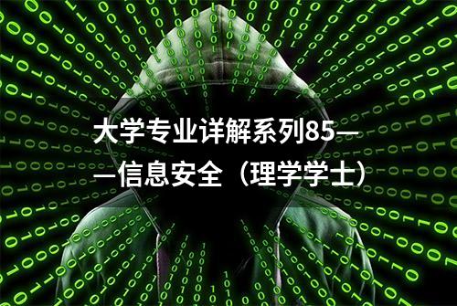 大学专业详解系列85——信息安全（理学学士）