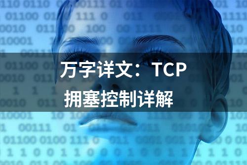 万字详文：TCP 拥塞控制详解