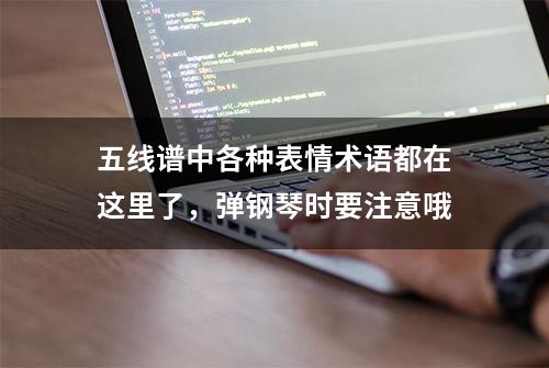 五线谱中各种表情术语都在这里了，弹钢琴时要注意哦