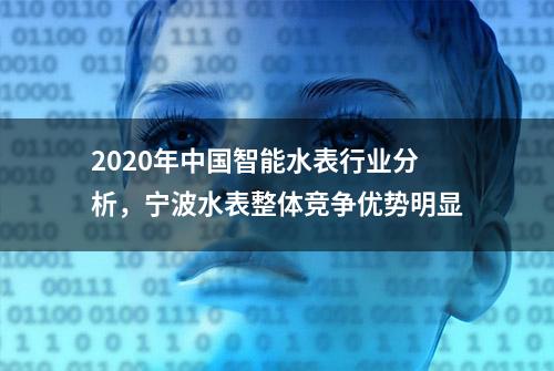 2020年中国智能水表行业分析，宁波水表整体竞争优势明显