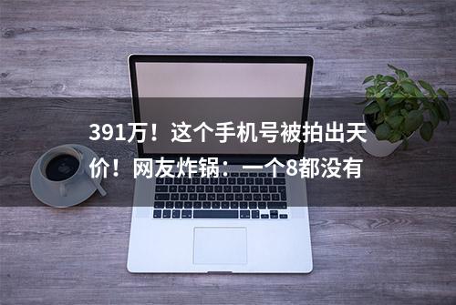 391万！这个手机号被拍出天价！网友炸锅：一个8都没有