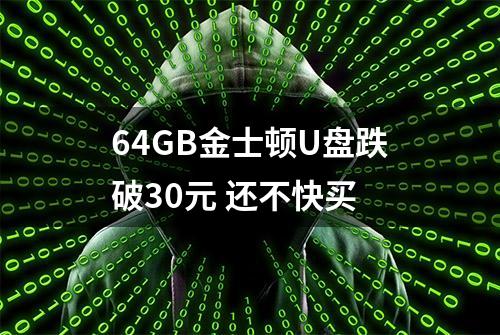 64GB金士顿U盘跌破30元 还不快买