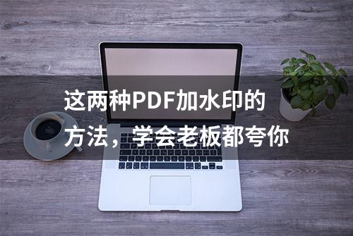 这两种PDF加水印的方法，学会老板都夸你