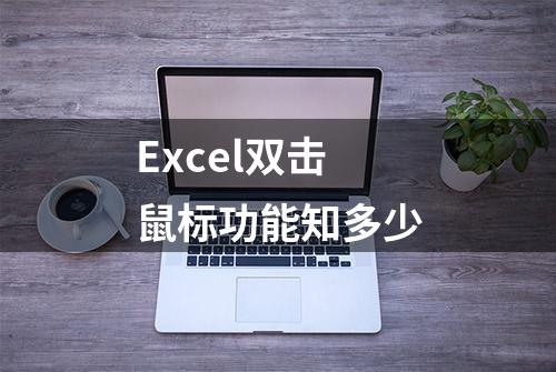 Excel双击鼠标功能知多少