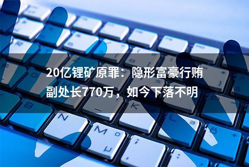 20亿锂矿原罪：隐形富豪行贿副处长770万，如今下落不明