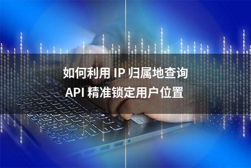 如何利用 IP 归属地查询 API 精准锁定用户位置