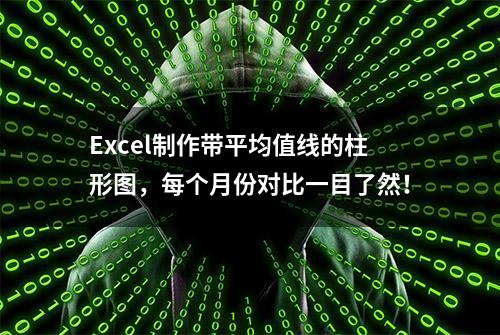 Excel制作带平均值线的柱形图，每个月份对比一目了然！