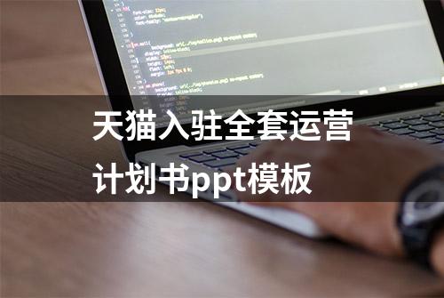 天猫入驻全套运营计划书ppt模板