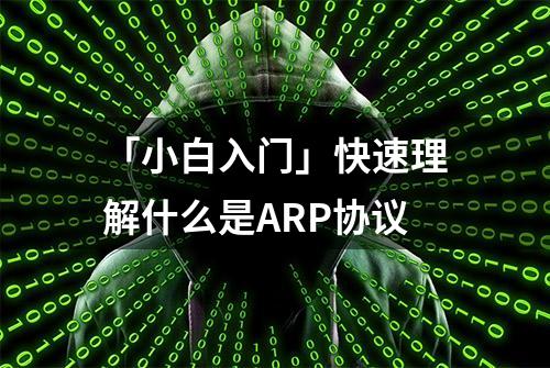 「小白入门」快速理解什么是ARP协议