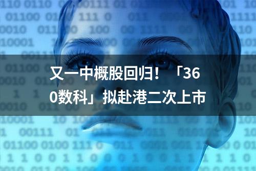 又一中概股回归！「360数科」拟赴港二次上市