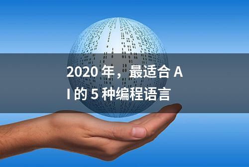 2020 年，最适合 AI 的 5 种编程语言