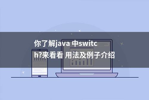 你了解java 中switch?来看看 用法及例子介绍