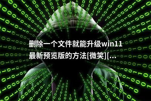 删除一个文件就能升级win11最新预览版的方法[微笑][微笑][微笑]