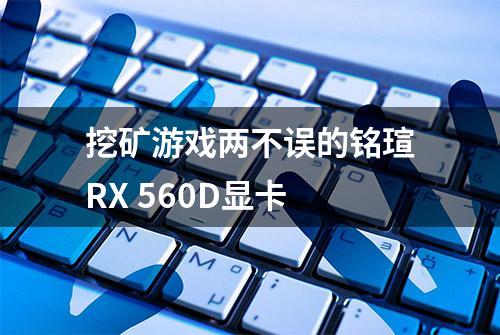 挖矿游戏两不误的铭瑄RX 560D显卡