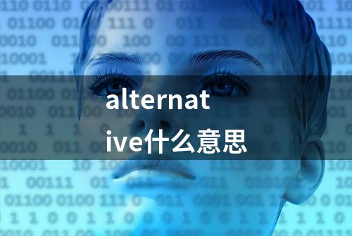 alternative什么意思