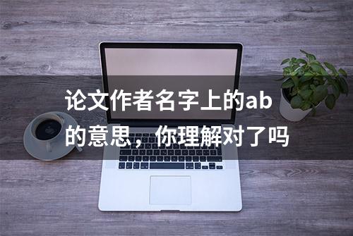 论文作者名字上的ab的意思，你理解对了吗