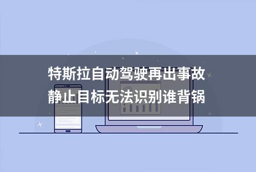 特斯拉自动驾驶再出事故 静止目标无法识别谁背锅