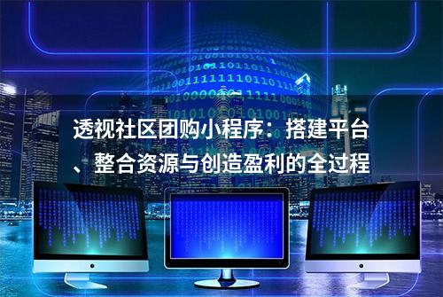 透视社区团购小程序：搭建平台、整合资源与创造盈利的全过程